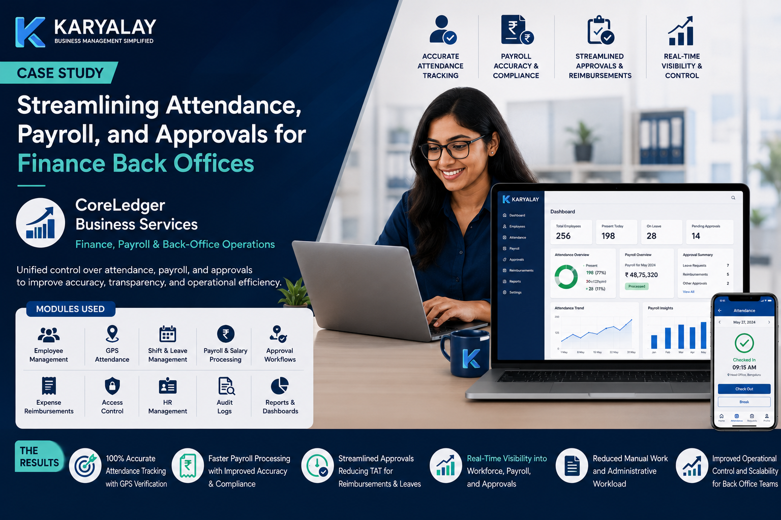 Streamlining Attendance, Payroll, and Approvals for Finance Back Offices